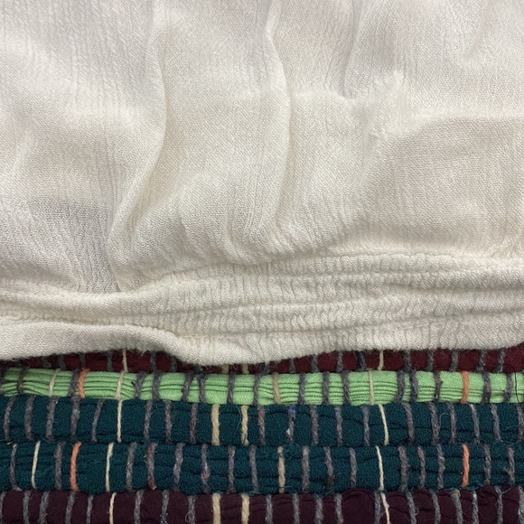 Free People Ivory Beaded Give Him The Cold Shoulder Blouse Size Medium - Picture 7 of 10